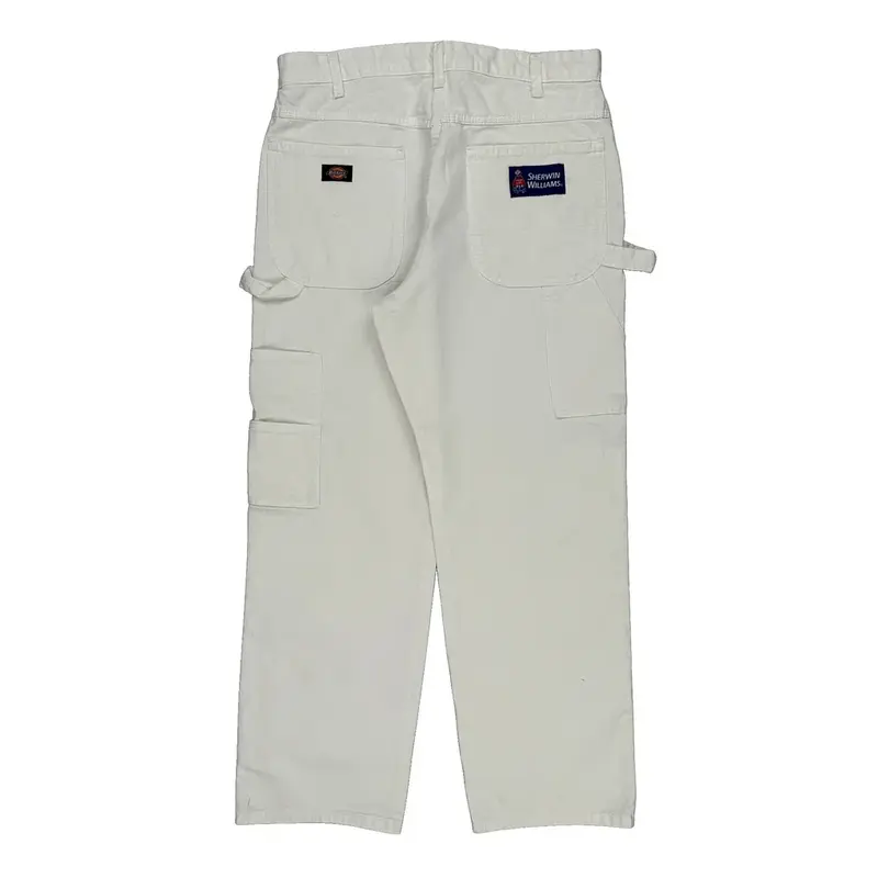 Sherwin Williams Dickies Carpenter Trousers - 34? Waist White Cotton