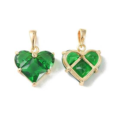 Brass Micro Pave Cubic Zirconia Charms