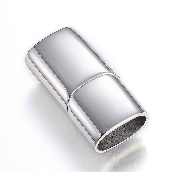 Tarnish Resistant 304 Stainless Steel Magnetic Clasps with Glue-in Ends
