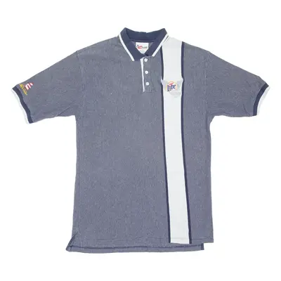 CHASE AUTHENTICS Harley Davidson Mens Polo Shirt Blue L