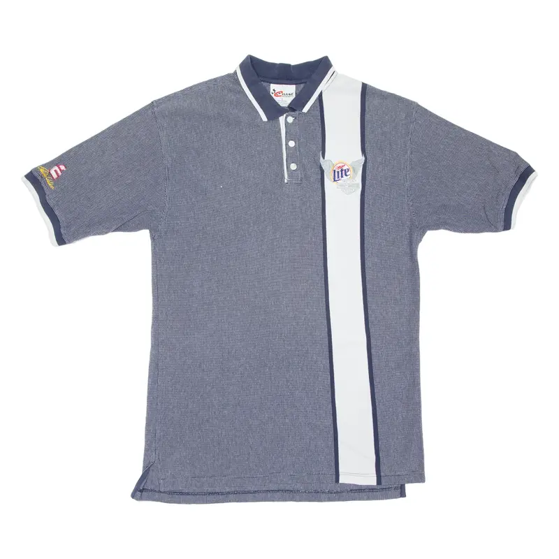 CHASE AUTHENTICS Harley Davidson Mens Polo Shirt Blue L
