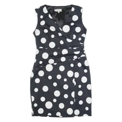 HOBBS LONDON Womens Pencil Dress Black Polka Dot Sleeveless Knee Length UK 12