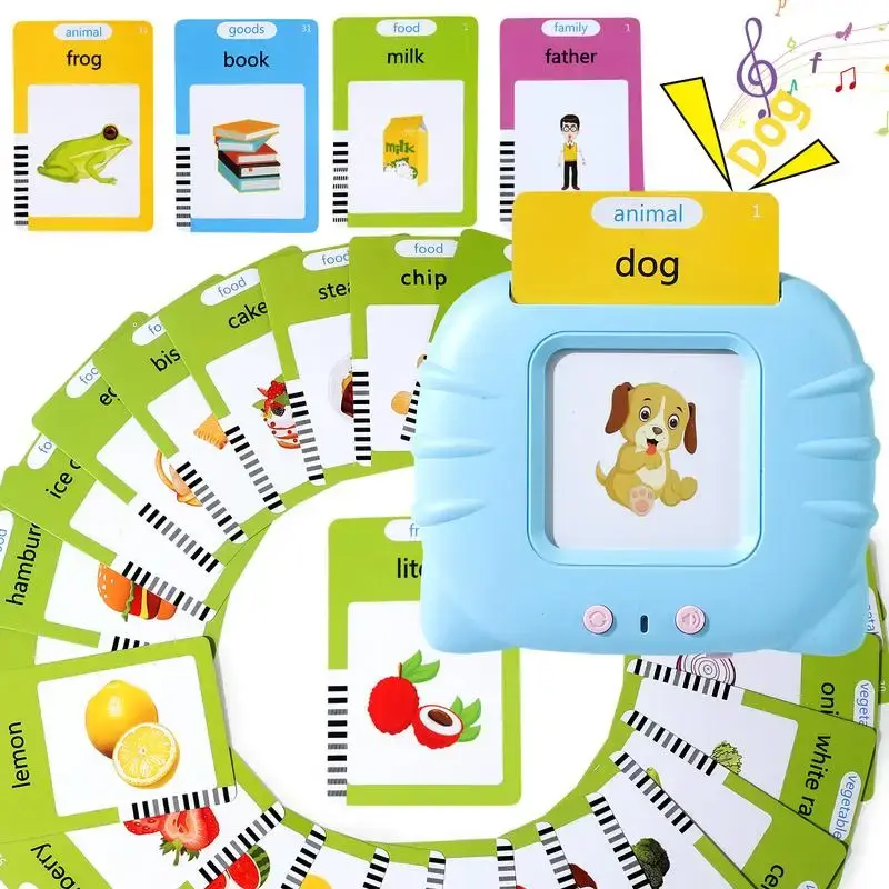 English  Bilingual Talking Flash Cards Toy for Kids with 224 Sight Words -  Educational Language Learning Toy