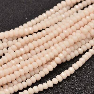 Faceted Rondelle Glass Beads Strands