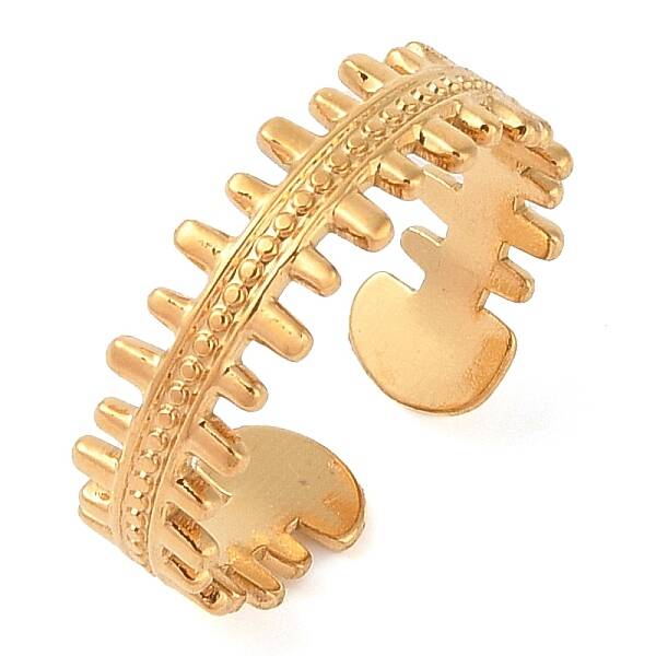 Ion Plating(IP) 304 Stainless Steel Open Cuff Rings for Women