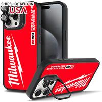 Milwaukee M18 Aesthetic Pattern Magsafe Casing For iphone 16 15 14 13 12 11 PRO PLUS MAX Hard TPU Metal lens frame Film With ...
