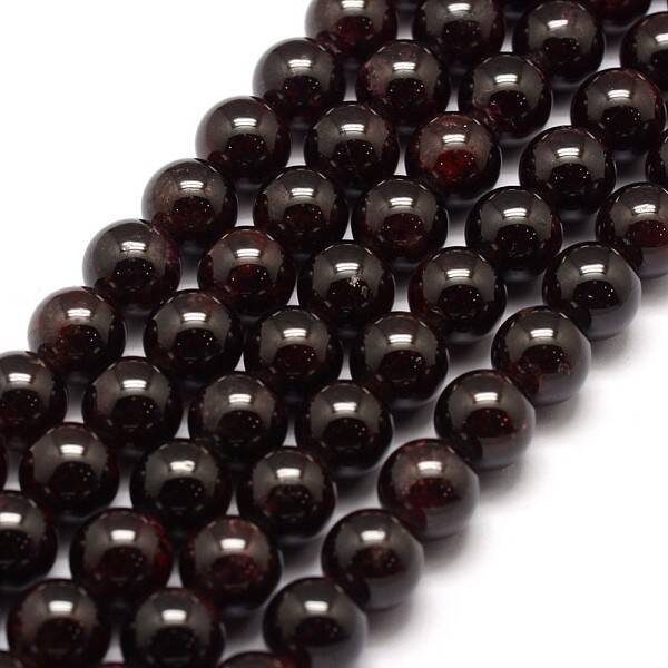 Natural Garnet Bead Strands