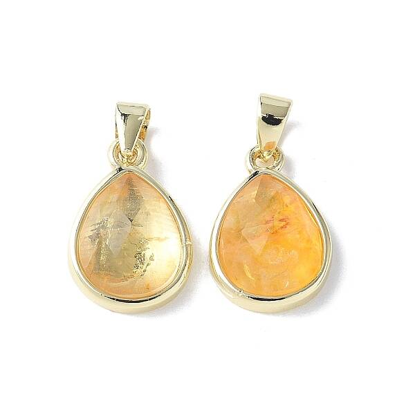 Natural Yellow Quartz Charms