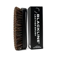 BLACKLINE Leather Brush - XL Wood Grip Brush - Gentle, Durable, and Ergonomic for Superior Leather Care