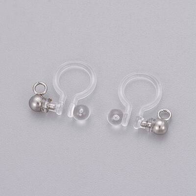 Transparent U Type Painless Prevent Allergy Resin Ear Clip