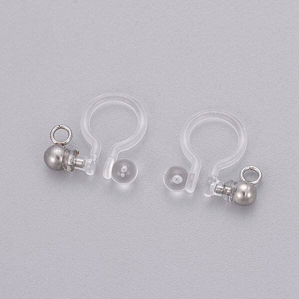 Transparent U Type Painless Prevent Allergy Resin Ear Clip