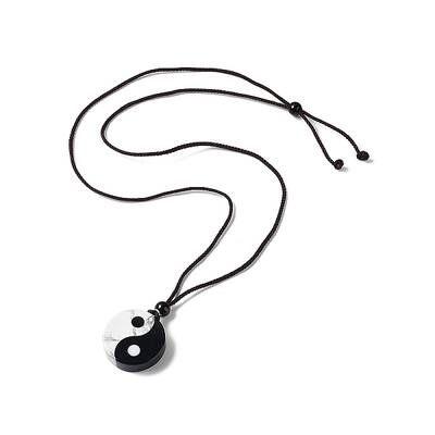 Natural Obsidian & Howlite Pendant Necklaces
