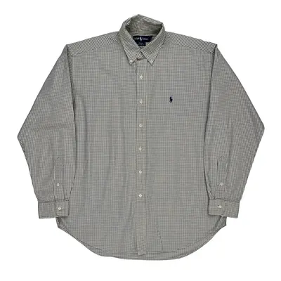 Blake Ralph Lauren Checked Shirt - Large Blue Cotton