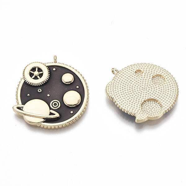 Brass Enamel Pendants