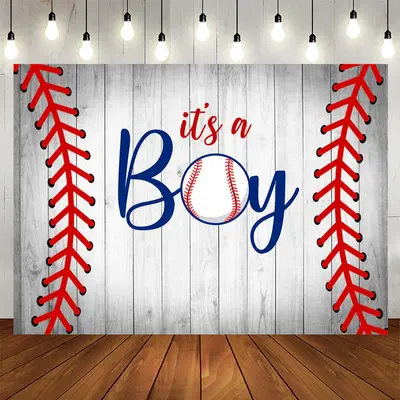 Aperturee Its A Boy Baseball Theme Cute Baby Shower Backdrop