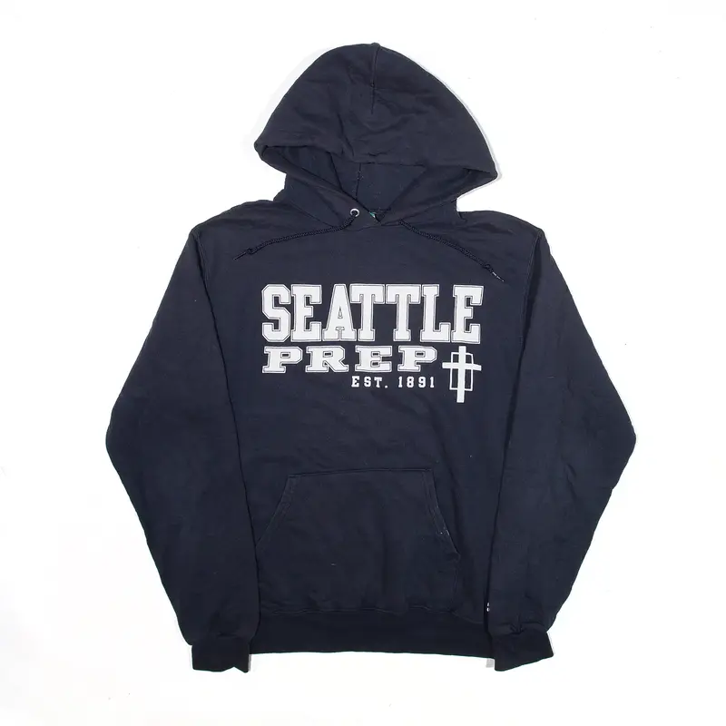 CHAMPION Seattle Prep Sports Hoodie Blue Pullover USA Mens S
