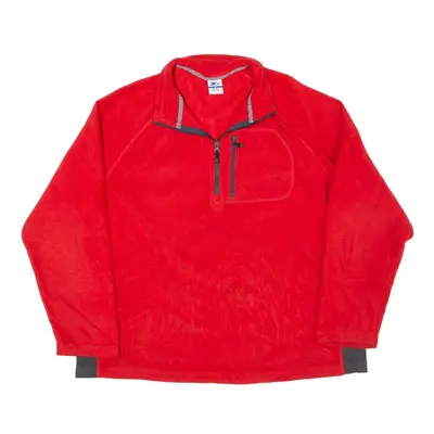 STARTER Fleece Red 1/4 Zip Mens XL