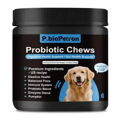 P.bioPetron：Probiotics for Dogs - Soft Chews for Gut & Digestive Health，Nutritional supplements，Seasonal allergies，10...