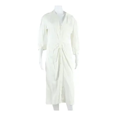 ZARA Womens Shirt Dress White Long XS