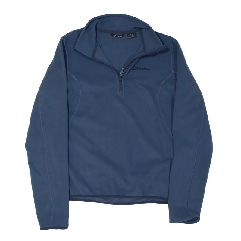 BERGHAUS Fleece Blue 1/4 Zip Womens UK 10
