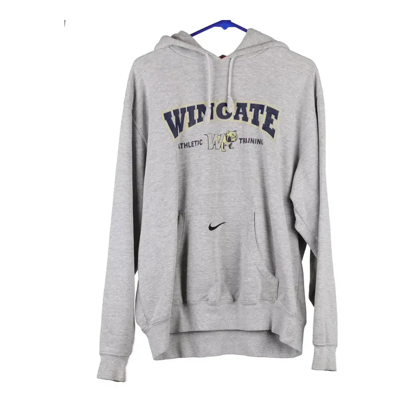 Wingate Nike Hoodie - Medium Grey Cotton Blend
