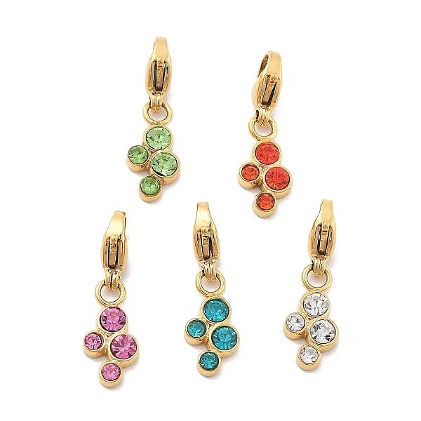304 Stainless Steel Rhinestone Pendant Decorations