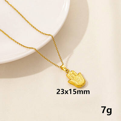 Stainless Steel Hamsa Hand Pendant Necklaces