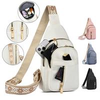 Women's Chest Bag Stylish Zippered Crossbody Bag with Multiple Pockets for Leisure & Sports Pouch Phone