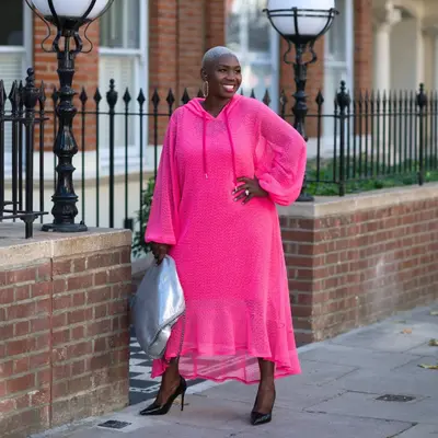 Aphrodite Hot Pink Holiday Resort Midi Dress With Hoodie -Inclusive Plus Size up to UK 22 / US 18 | Size: Size UK 22/ US 18 |...