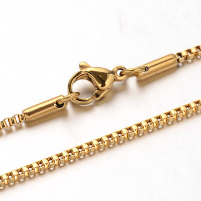 304 Stainless Steel Box Chain Venetian Chain Necklaces