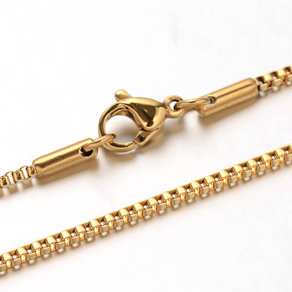 304 Stainless Steel Box Chain Venetian Chain Necklaces