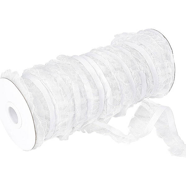 Chinlon Organza Elastic Lace Ribbon