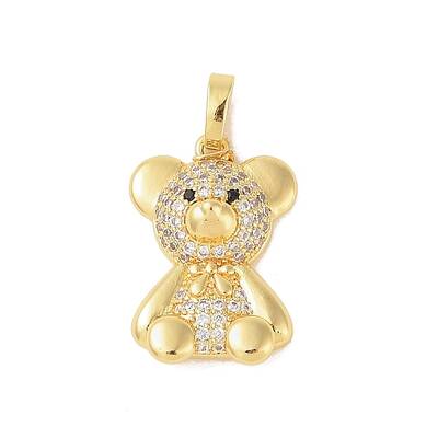 Brass Micro Pave Cubic Zirconia Pendants