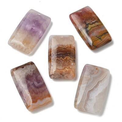 Natural Amethyst Lace Agate Pendants