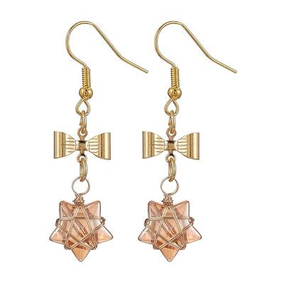 Glass Star Dangle Earrings
