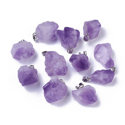 Natural Amethyst Pendants