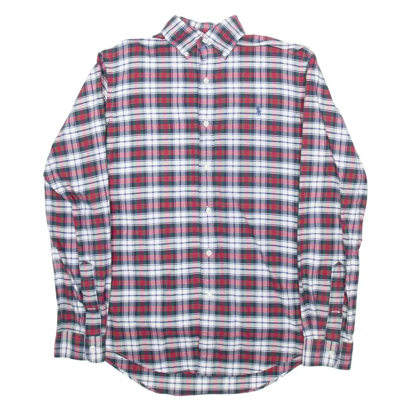 RALPH LAUREN Mens Shirt Red Check Long Sleeve S