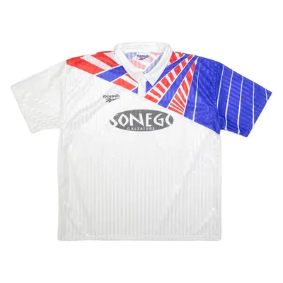 REEBOK Mens Football Shirt Jersey White Collared 2XL