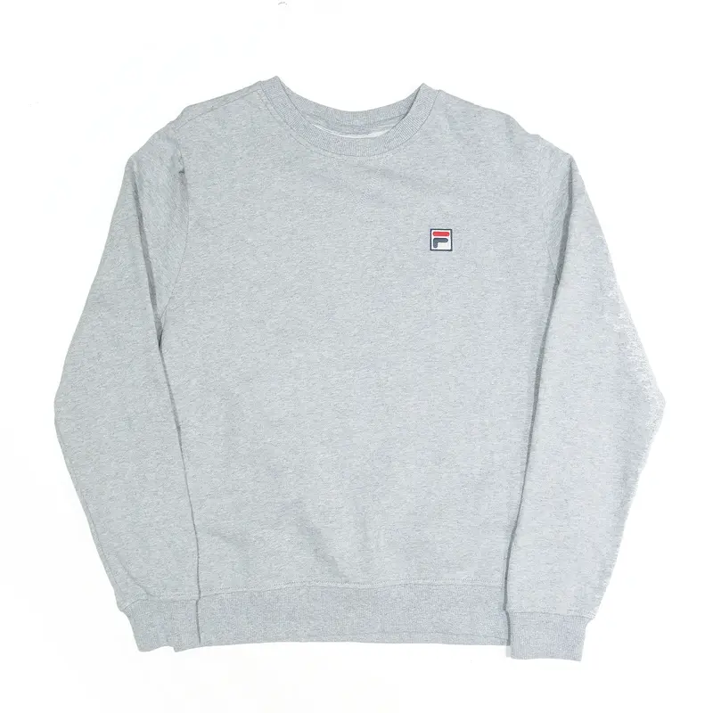FILA Embroidered Sweatshirt Grey Mens S