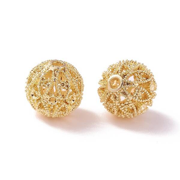 Brass Hollow Round Beads