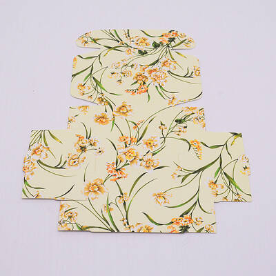 Flower Pattern Paper Gift Boxes