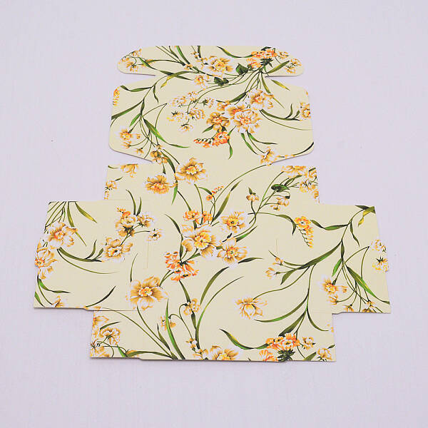 Flower Pattern Paper Gift Boxes