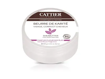 Cattier Shea Butter Face, Body & Hair Organic Flower of the Islands Perfume 100G