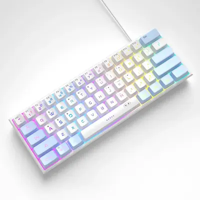 MageGee TS91 60% Membrane Game Keyboard, RGB Backlight 61 Key Compact Keyboard, Ergonomic Mechanical Feeling Office Computer...