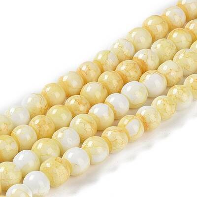 Baking Paint Glass Bead Strands