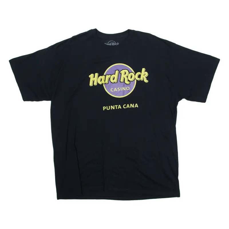 HARD ROCK CAFE Punta Cana Mens T-Shirt Black 2XL