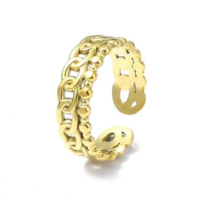 Ion Plating(IP) 304 Stainless Steel Open Cuff Ring