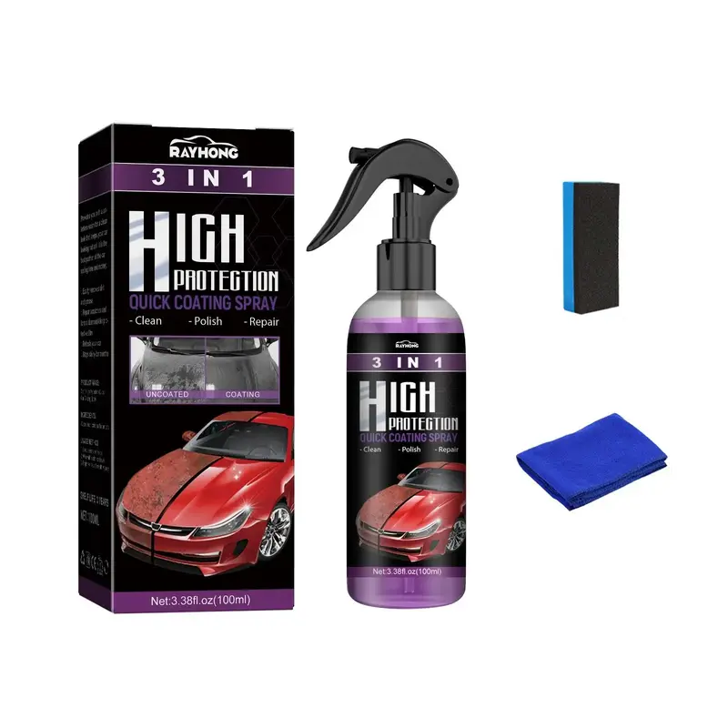 3 In 1 High-Protection Car Paint Spray, 1 Count 30ML/100ML Auto Paint Coating Spray, Car Paint Care Spray, Car Washing & Mai...