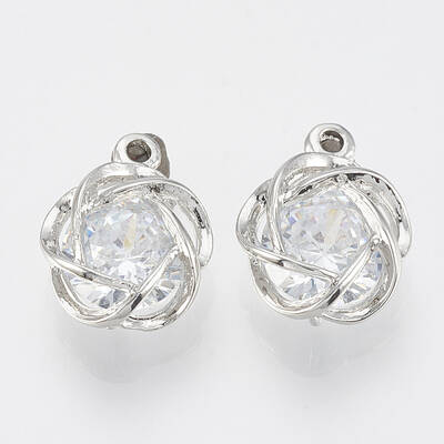Alloy Cubic Zirconia Charms