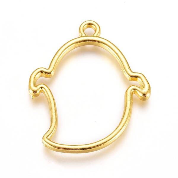 Halloween Zinc Alloy Open Back Bezel Pendants